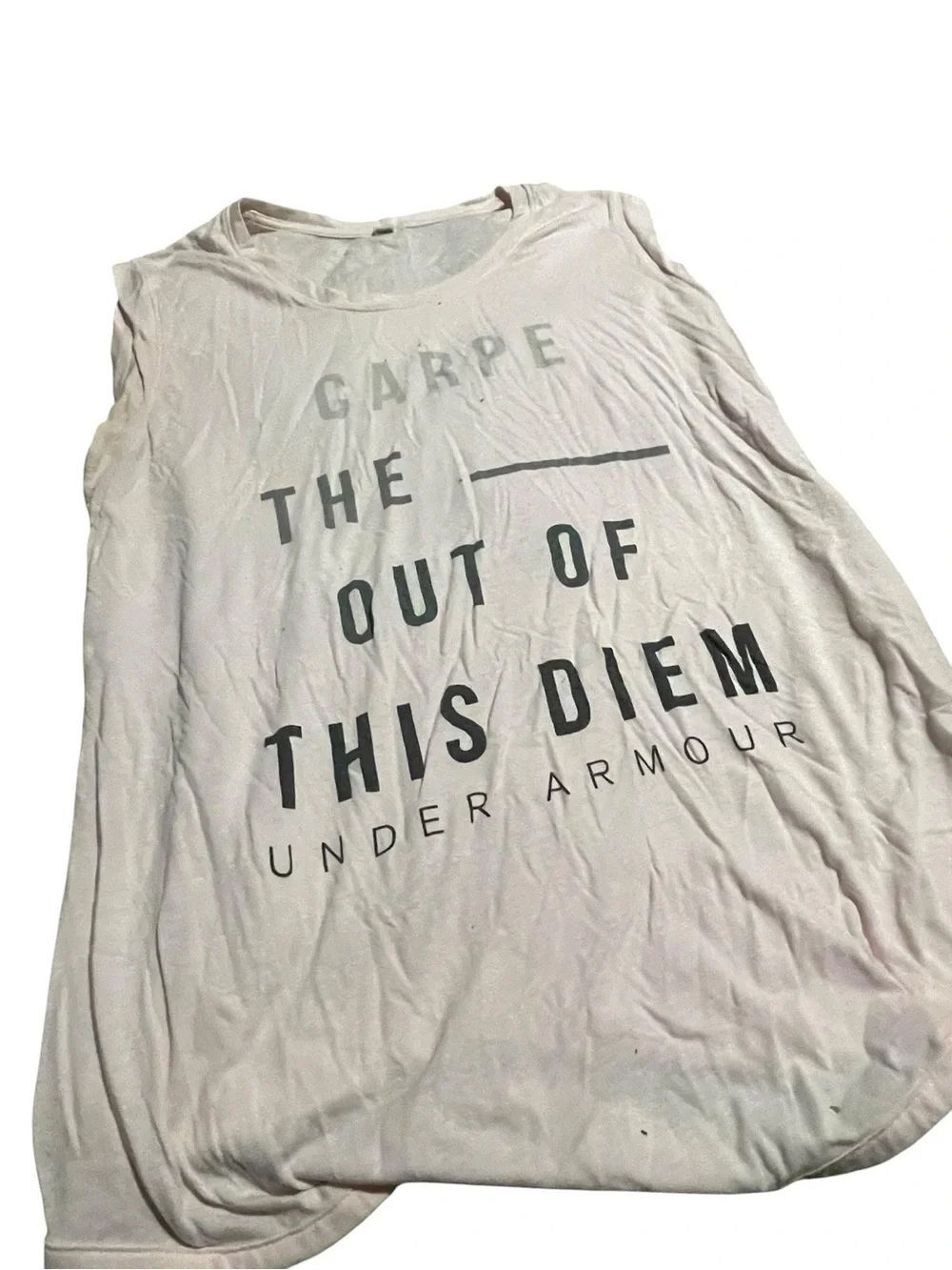 UnderโArmour Light Pink Graphic Muscle Tank sz ladies large